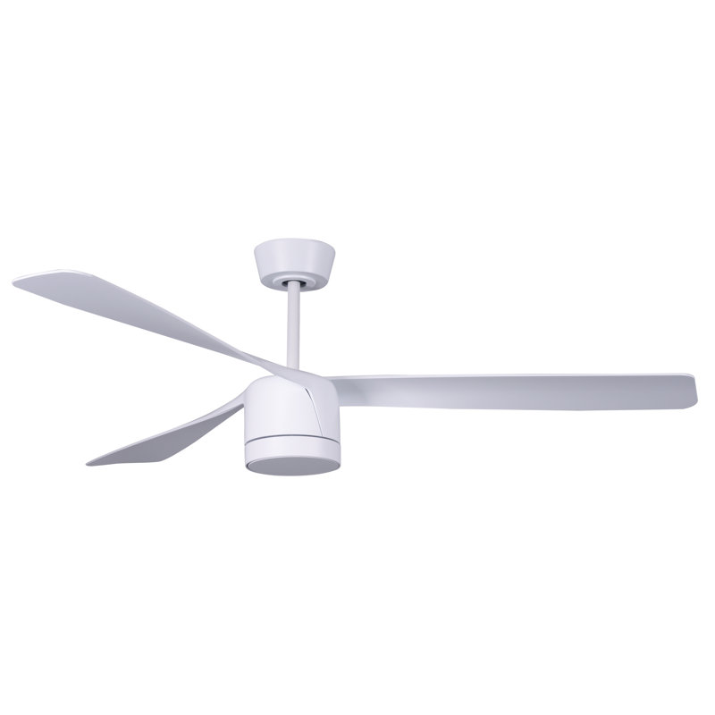 Peregrine 56in 3-Blades Indoor/Outdoor Ceiling Fan with Remote Control and Light, White