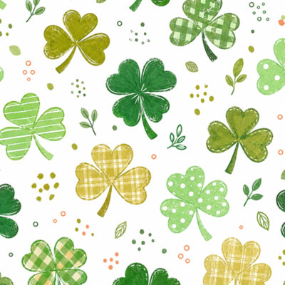 Papier peint adhésif autocollant à quatre feuilles vert botanique, vert, jaune, floral, amovible, adhésif mural, pour armoires de cuisine de chambre à coucher 17,7 po x 118 po