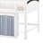 Loft Bed With Storage Cabinet, Wood Loft Bed Frame With LED Light & Wardrobe-123053232-123053231