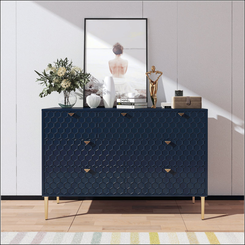 Armoire 7 tiroirs Modern, Bleu
