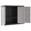 Armoire de rangement d'extérieur avec tablettes, 38 pouces, gris résistant aux intempéries