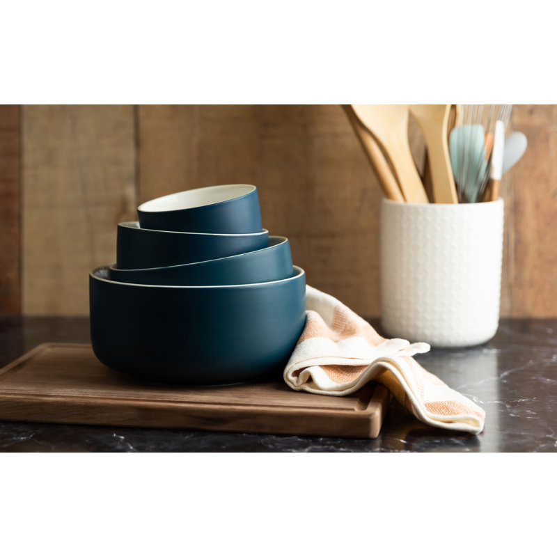 Kook 8 Piece Non-Stick Ceramic Bakeware Set, Navy Blue