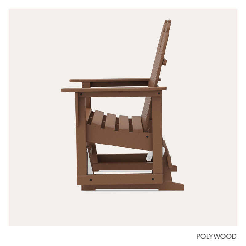 Fauteuil oscillant classique 48 po POLYWOOD Adirondack, Teck foncé