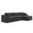 108" L-Shaped Cloud Modular Sectional Sofa For Living Room, Deep 3-Seat Couch With Ottoman, Gray-827140586