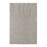 Volute Wool Abstract Area Rug in Silver