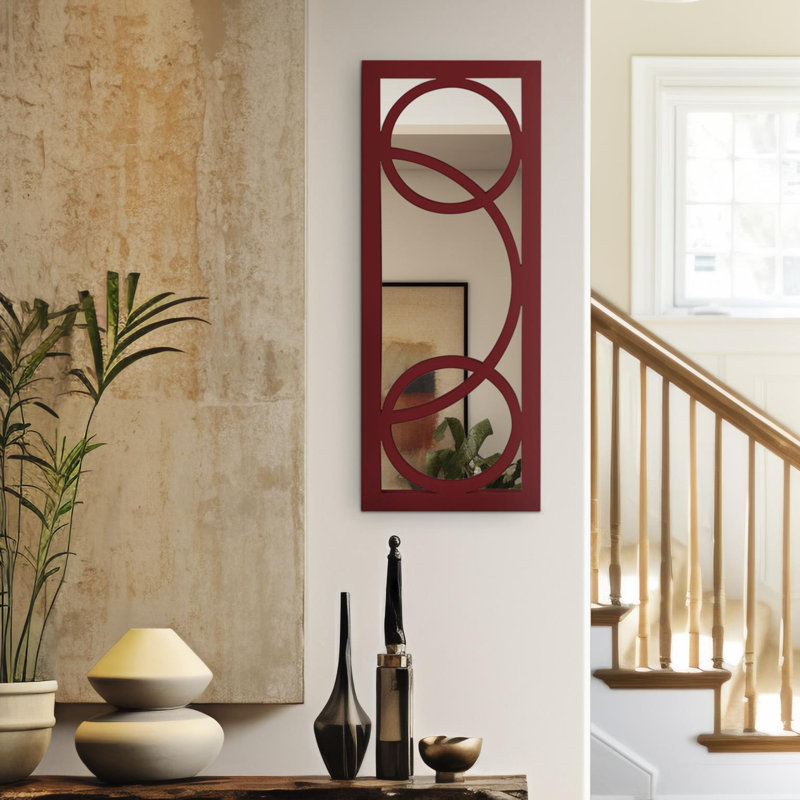 Rectangle Mirror, Burgundy
