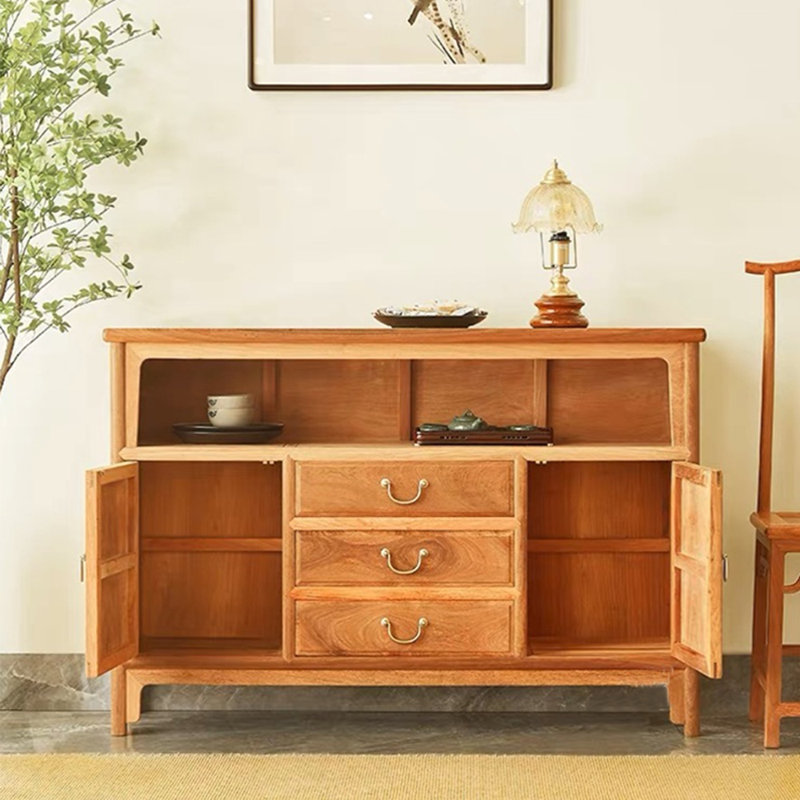 Solid Elm Wood Console Table