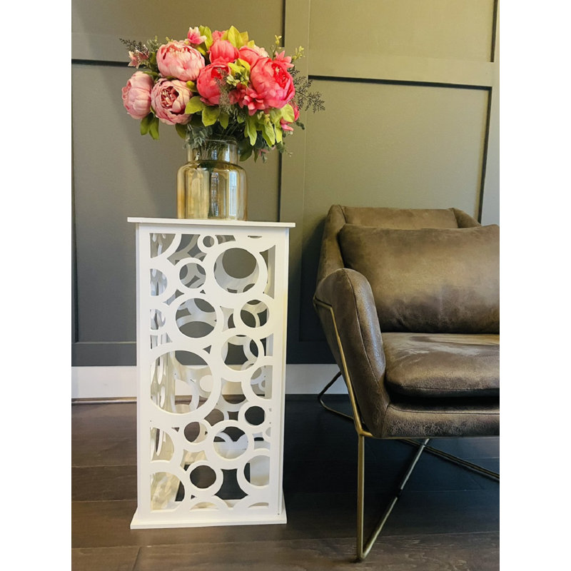 VIMA (Bubbles) Decorative Display PVC Stand Pedestal White Colour 26" H x 14" W x 14" D…