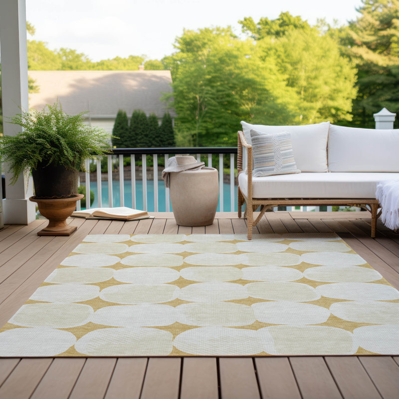 Tapis intérieur / extérieur Lamanna avec envers antidérapant, Rectangle 5 pi x 7 pi 6 po