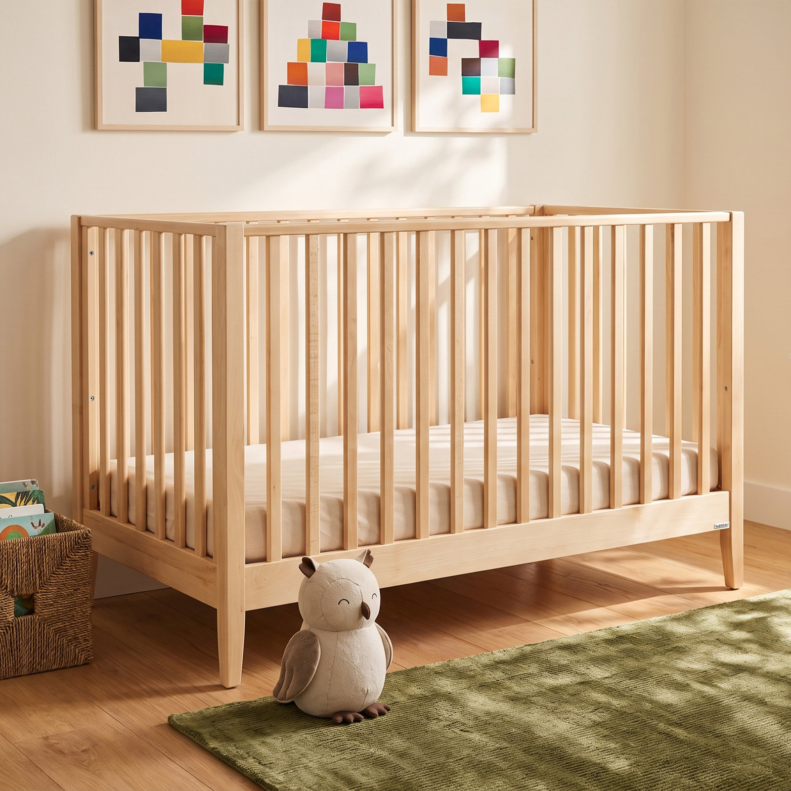 GreenGuard Certified 3 -in-1 Convertible Crib, Natural