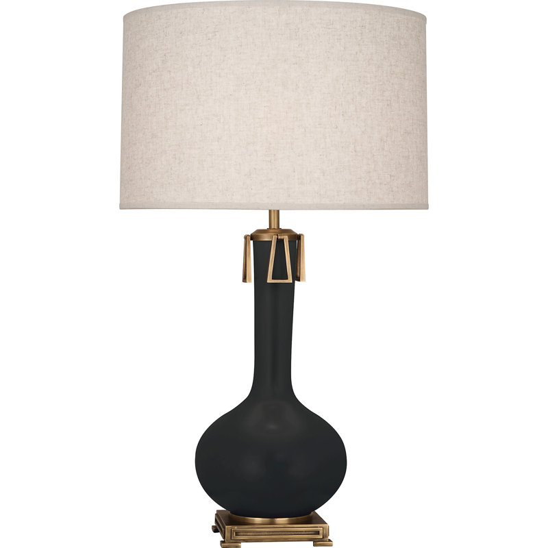 Athena Table Lamp, Matte Obsidian