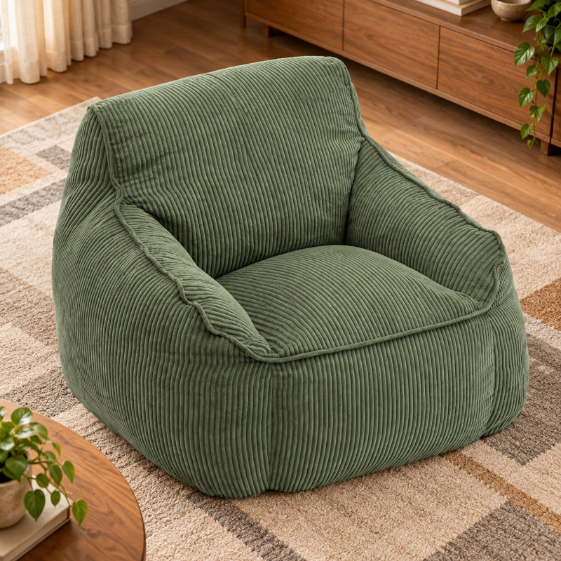 38.6 " Corduroy Sofa, Green