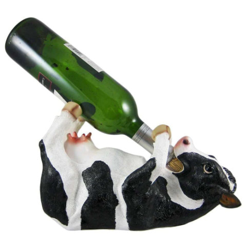 Jahzelle Cow Bottle Holder Statue