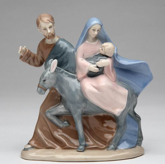 Figurine de vol de la famille sainte à l’égypte