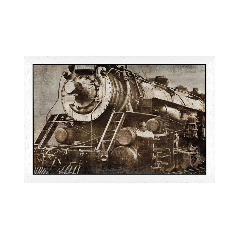 Locomotive by Dylan Matthews - Print on Canvas, 66.04 cm H x 45.72 cm W, White Floater Framed