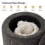 Repose-pieds de rangement moderne 19 po avec base pivotante et aucun assemblage requis Burchard-1588527082