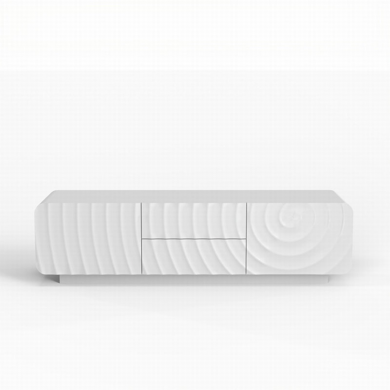 Meuble télé 58 po Modern, Blanc