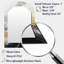 Or et noir Soft Wave Fusion III - miroir asymétrique à formes abstraites, miroir mural unique à arche beige, impression sur métal-689667796