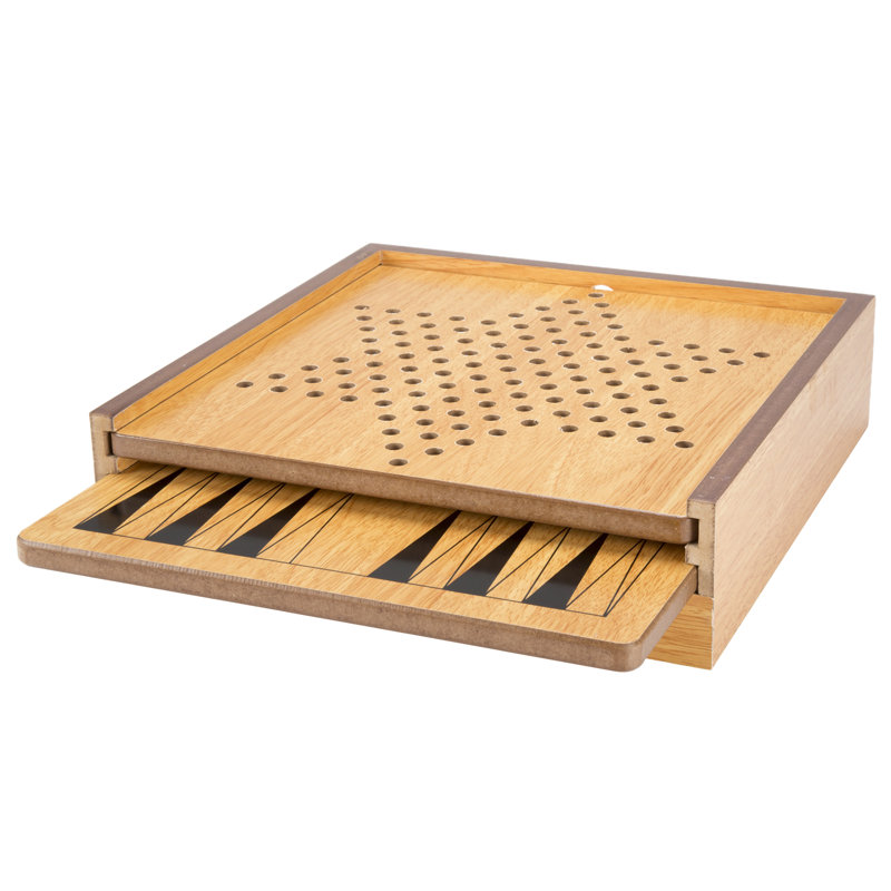 7-in-1 Combo Board Game and Chess Set - With Ludo Backgammon Checkers Chinese Checkers Dom
