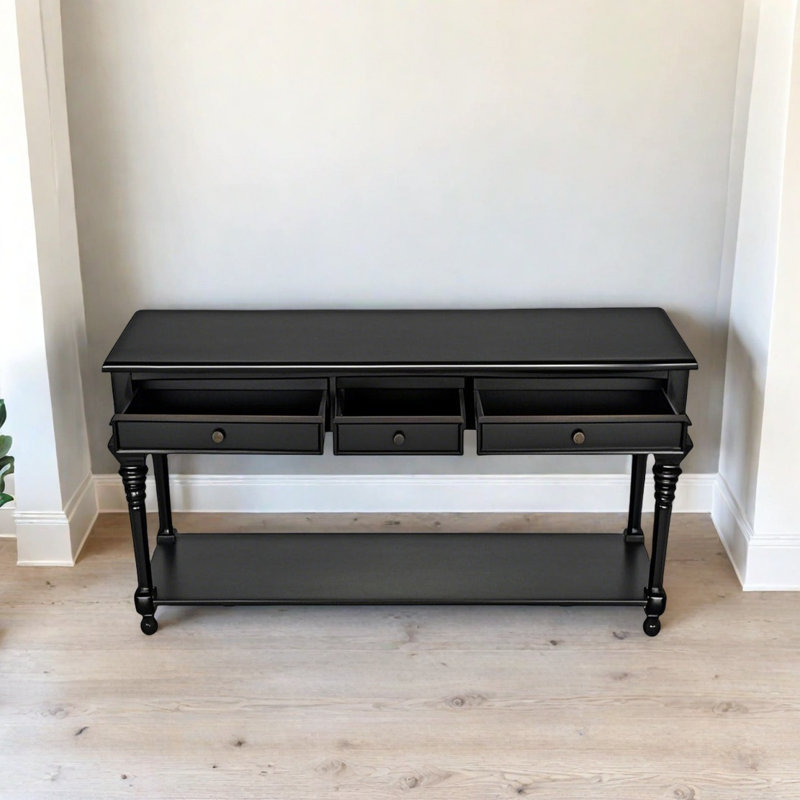 Console Retro Classical, H 33,86 po x l 59,06 po x P 17,72 po, Noir
