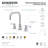 Kingston Brass Two-Handle 3-Hole Deck Mount Widespread Bathroom Faucet with Brass Pop-Up Drain-1886339088-1886339084