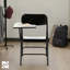 Chaise pliante en métal avec accoudoirs tablette Bernadine, paquet de 2