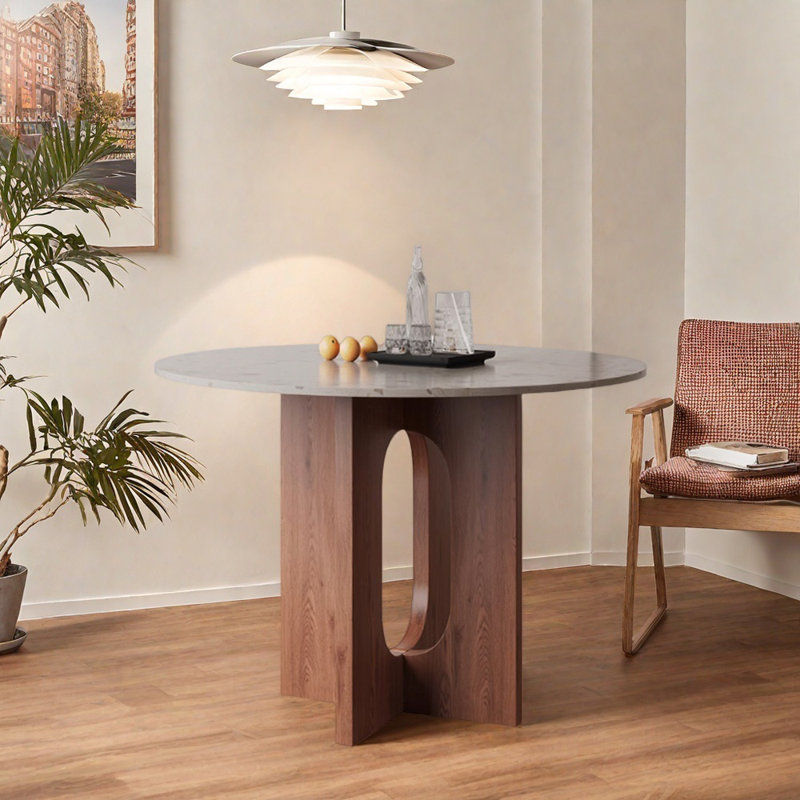 Table ronde de qualité exquise et durable, H 29,52 po x L 47,24 po x l 47,24 po