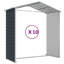 Remise de jardin Buckhanon en acier galvanisé 6,3 x 29,4 x 6,5 pieds