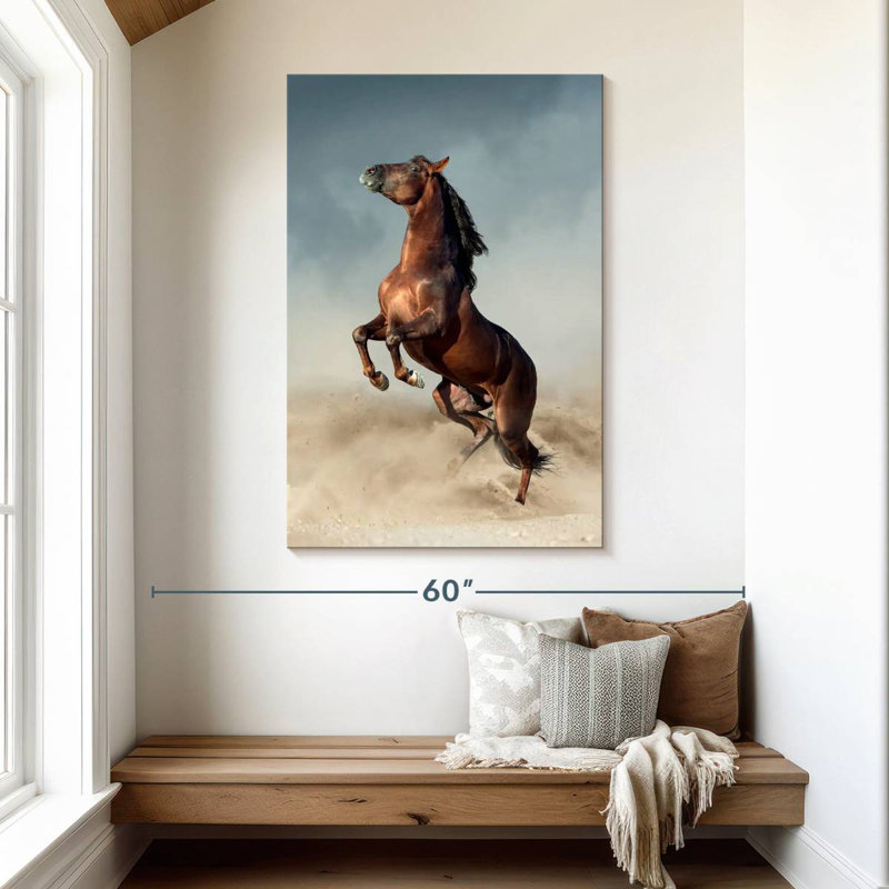 Cheval andalou brun Brampt, H 48 po x l 32 po