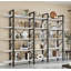 Kazys 71"H x 47"W 5-Tier Wood Vintage Industrial Etagere Bookcase-372559146