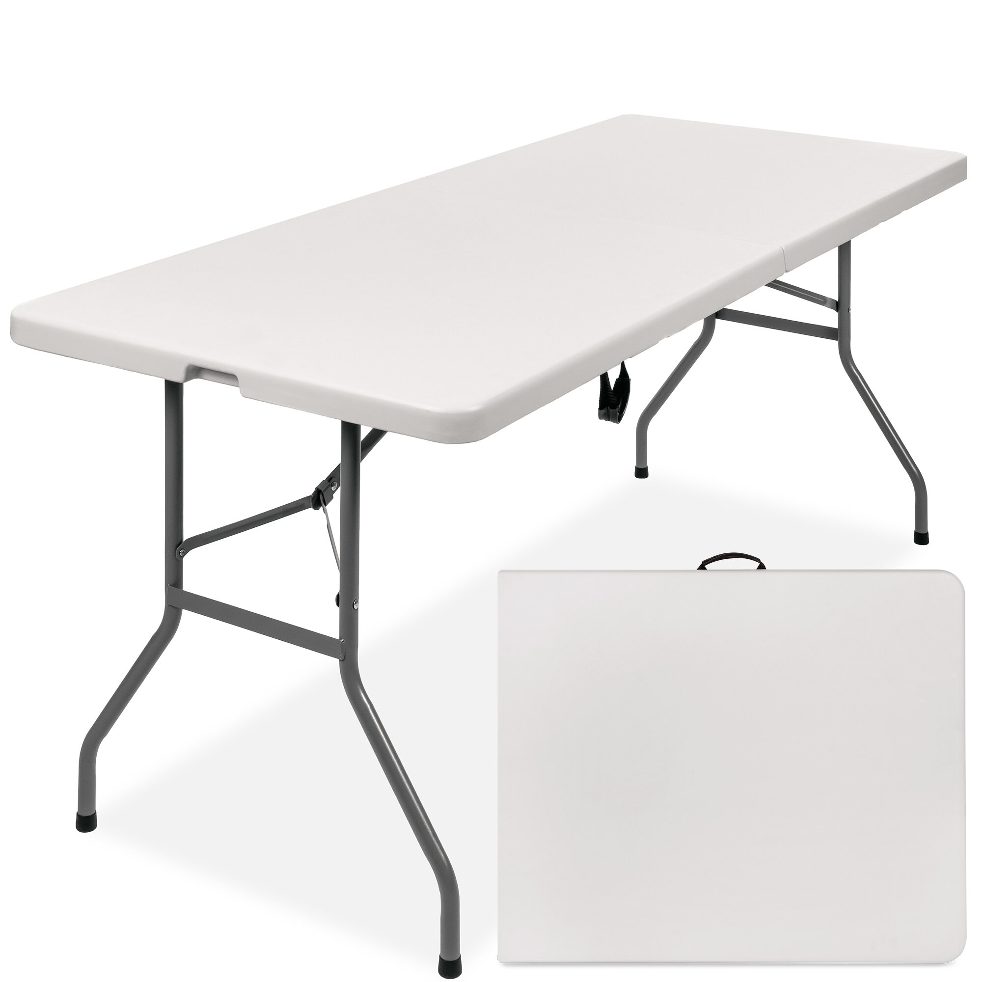 Best Choice Products 72'' Plastic Rectangular Adjustable Banquet Table ...