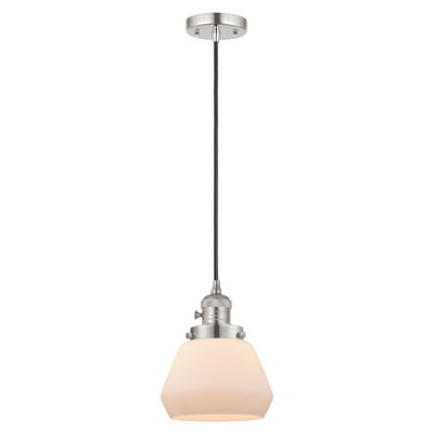 Franklin Restoration - Elim - 1 Light 7" Cord Hung Mini Pendant - On-Off Turn Switch - LED Bulb