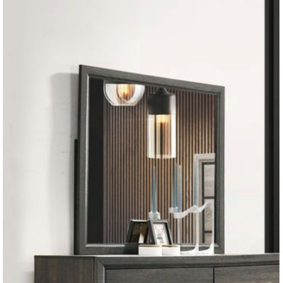 Miroir d'appoint pour l'intérieur, miroir d'appoint en bois, miroir de forme rectangulaire, miroir horizontal avec style élégant