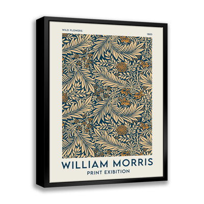 William Morris - Fleurs sauvages - Giclée sur toile avec cadre flottant