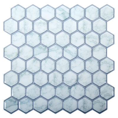 10'' W x 10'' L PVC Peel and Stick Mosaic Tile