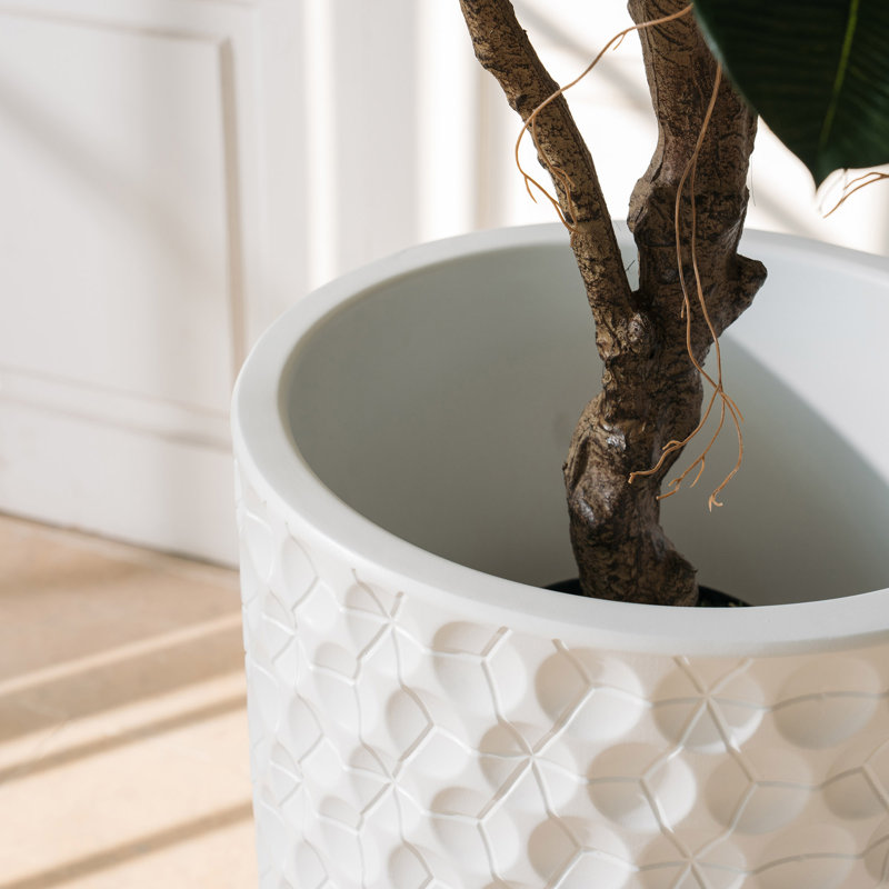 Jardinière Mosinak de 32 po de hauteur mate, Blanc