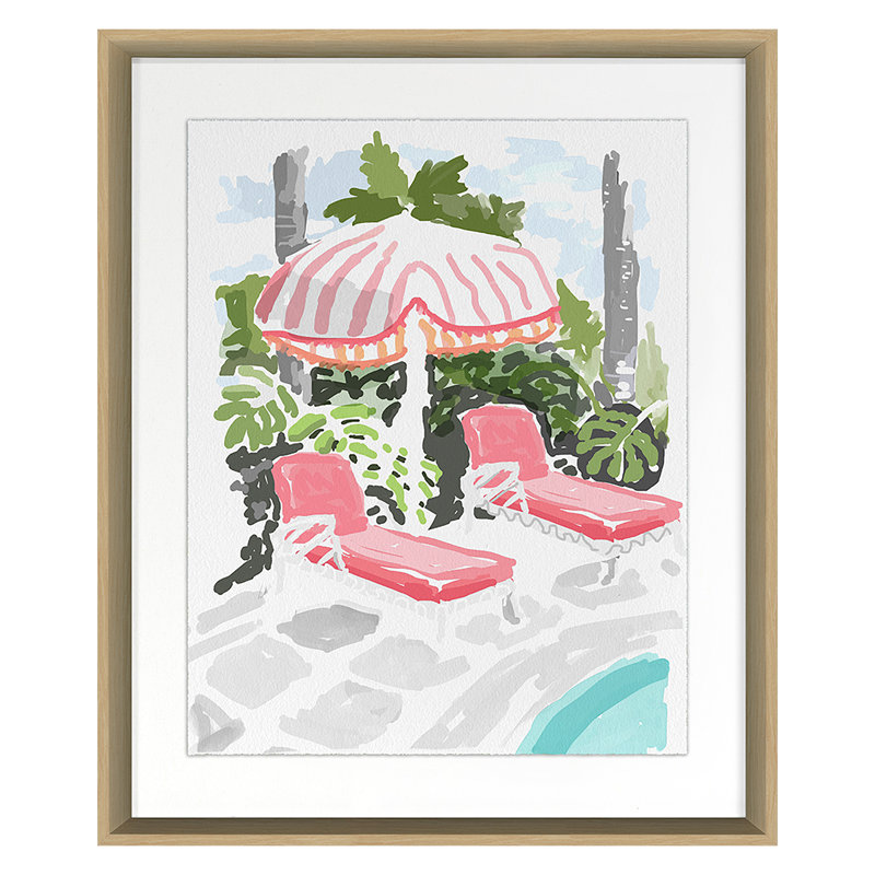 Lounge Print by Dana Gibson, 48" H x 40" W x 1.63" D, Maple