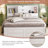 King Platform Bed with Storage Headboard & 8 Drawers - Solid Wood Construction, No Box Spring Needed, 500lb Capacity-1871037385