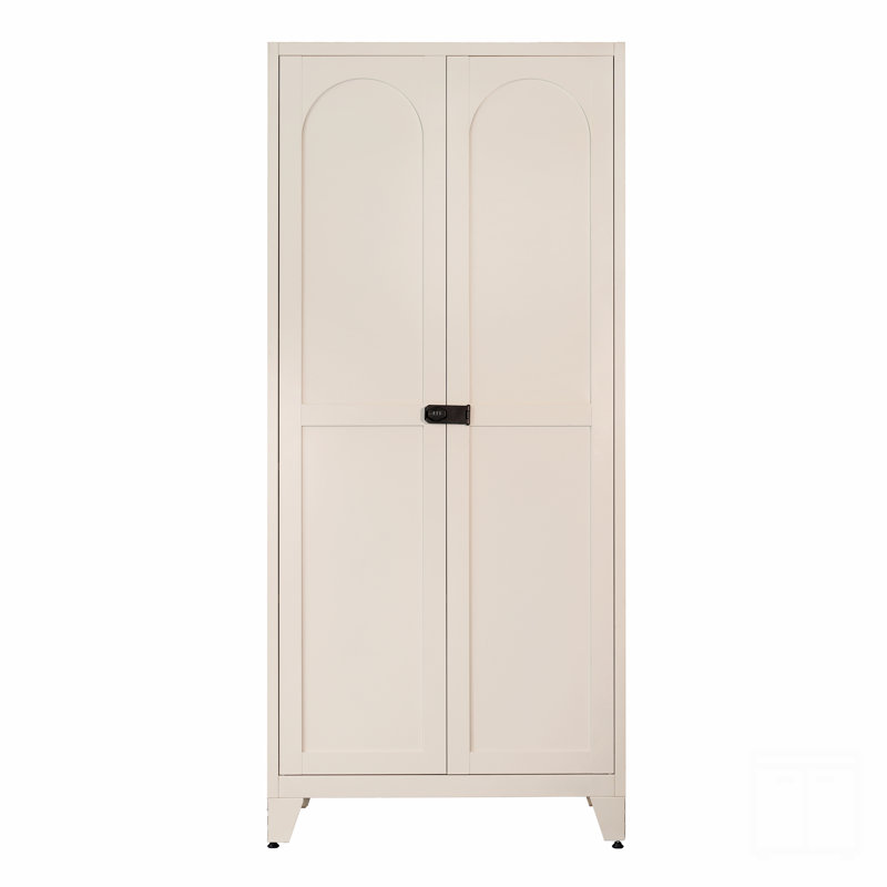 Armoire de rangement 71 po 2 portes avec serrure, armoire de rangement en métal avec portes et tablettes réglables