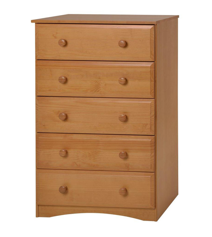 Commode 5 tiroirs Alayna, Naturel