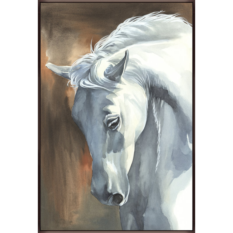 «A White Wild» par Janice Sadler - peinture sur toile tendue, H 55,5 po x l 37,5 po, Couche de verre