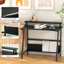 Bureau d'ordinateur 31,5 po pour petits espaces, bureau de bureau moderne avec tablette de rangement et support pour écran-392189953