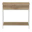 Coastal Oak Woven Front Console Table with Iron Accents-507051632