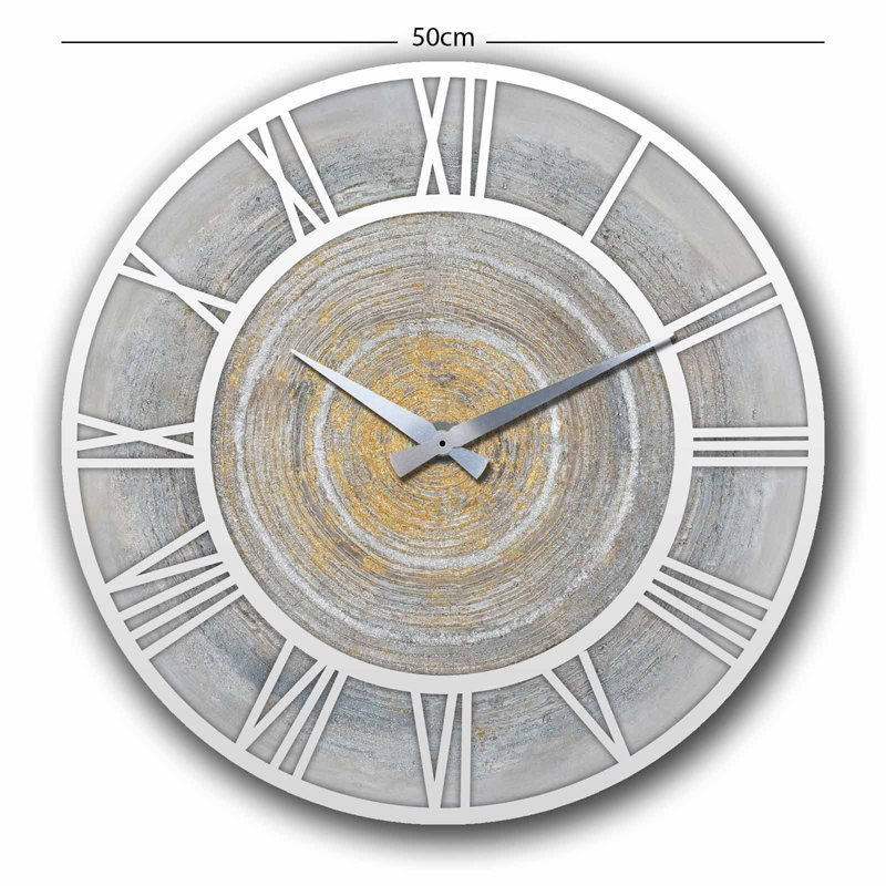 Elegant Decorative Wall Clock, 19.7 inches Diameter | 100% MDF, Thickness: 0.2 inches | Stylish Minimalist Design for Home & Office Decor | Perfect for Living Room, Bedroom, and Kitchen Spaces