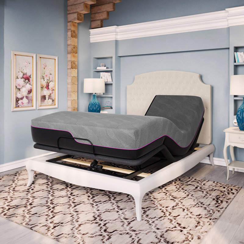 Grand matelas en mousse à mémoire de forme et base réglable avec - Snore