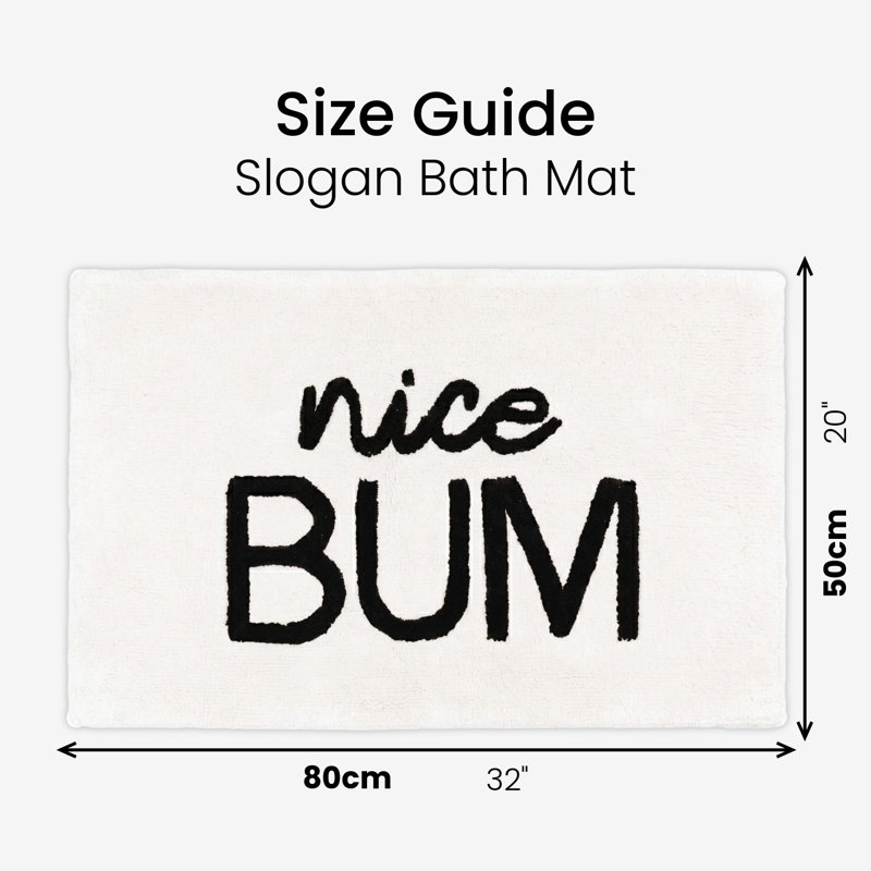 Kaitryn Nice Bum Slogan Bath Mat
