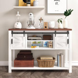 Entryway Table with Sliding Barn Doors