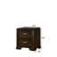 2 Table de chevet brune foncée pour chambre à coucher - Bois massif, design contemporain