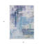 Tapis intérieur lavable abstrait bleu 5 pi x 8 pi