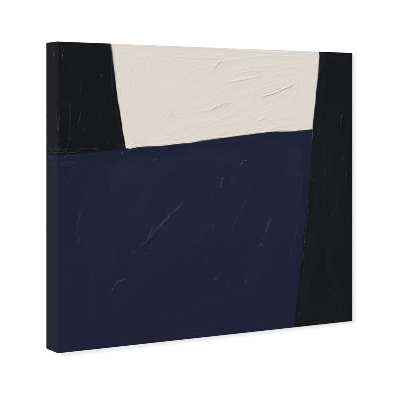 In Blue II Canvas Abstract Print by Oliver Gal, Black Frame, 12 x 12, 12"H x 12"W, Gallery Wrapped